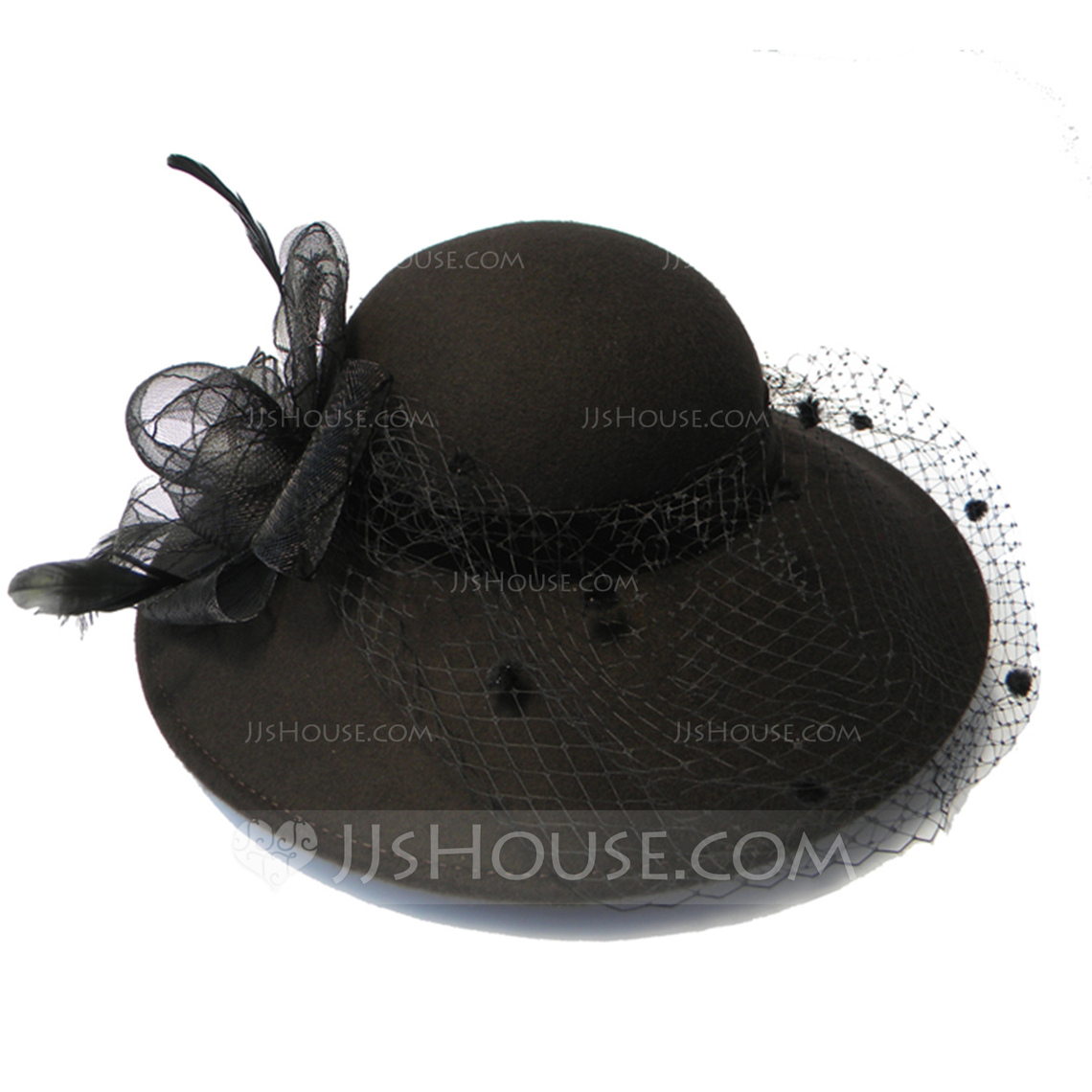 Ladies' Summer/Autumn Wool With Bowler/Cloche Hat (196075338