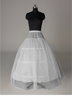Nylon A-Line Voll Gown 1 Tier bodenlangen Slip-Style / Hochzeit Petticoats (037023571)