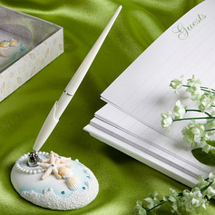 Beach Themed Wedding Pen Set In Resin (101020365)