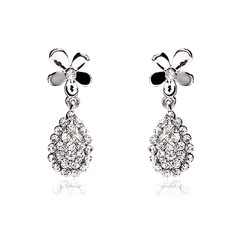 Earrings Anniversary Wedding Engagement Birthday Gift Party Daily Alloy With Rhinestones Silver Jewelry With Rhinestone (011017673)