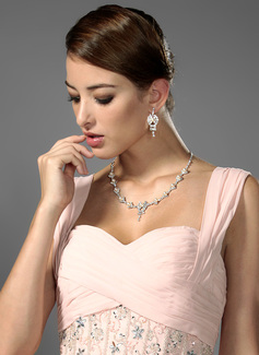 Crystal Bouquet Bridal Necklace And Earring Set(011006977)