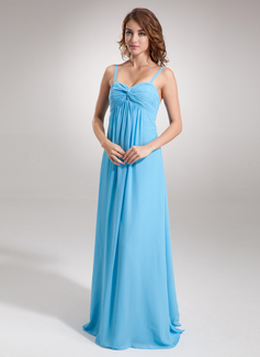 Empire Sweetheart Floor-Length Chiffon Maternity Bridesmaid Dress With Ruffle (045004424)