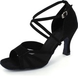 Nubuck Heels Latin Dance Shoes With Buckle (053021874)