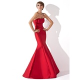 Mermaid Sweetheart Floor-Length Taffeta Evening Dress With Ruffle Beading (017013777)