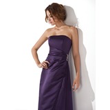 Sheath Sweetheart Ankle-Length Satin Bridesmaid Dress With Ruffle Beading (007020334)