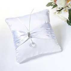 Delicate Allure Ring Pillow In Satin With Ribbons And Rhinestone (More Colors)(103018390)