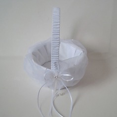 White Basket With Tulle(102018103)