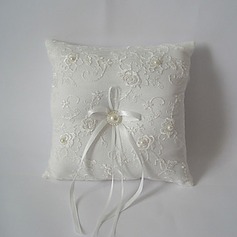 White Square Ring Pillow With Ribbon(103018239)