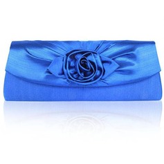 Gorgeous Shining Satin Shell With Applique Evening Handbags (012010110)