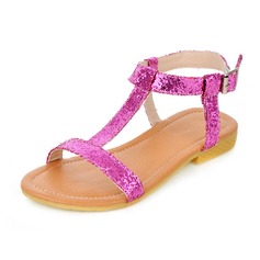 Sparkling Glitter Flat Heel Sandals Flats (087024952)