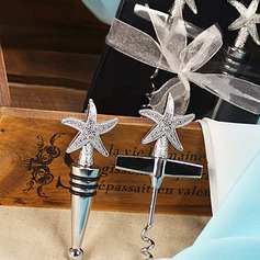 Chrome Starfish Wine Opener and Stopper Set (052013733)