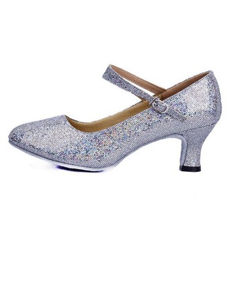 jjshouse women's leatherette sparkling glitter heels ballroom dance shoes