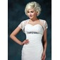 Short Sleeve Lace Wedding Jackets/Wraps With Beading (013022599) Short Sleeve Lace Wedding Jackets/Wraps With Beading (013022599)