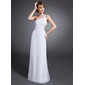 A-Line/Princess One-Shoulder Floor-Length Chiffon Evening Dress With Ruffle Beading Sequins (017015106)