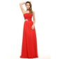 A-Line/Princess Strapless Floor-Length Chiffon Holiday Dress With Ruffle Sequins (020016068)