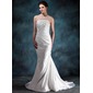 Mermaid Strapless Court Train Taffeta Wedding Dress With Ruffle Lace Beadwork (002000494) Mermaid Strapless Court Train Taffeta Wedding Dress With Ruffle Lace Beadwork (002000494)