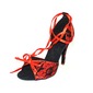 Satin Lace Heels Sandals Latin Dance Shoes With Ankle Strap (053024606) Satin Lace Heels Sandals Latin Dance Shoes With Ankle Strap (053024606)