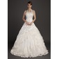 Ball-Gown Halter Chapel Train Taffeta Organza Wedding Dress With Lace Beadwork (002015494) Ball-Gown Halter Chapel Train Taffeta Organza Wedding Dress With Lace Beadwork (002015494)