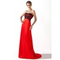 Empire Sweetheart Sweep Train Charmeuse Lace Bridesmaid Dress (007004299) Empire Sweetheart Sweep Train Charmeuse Lace Bridesmaid Dress (007004299)