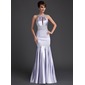Mermaid Scoop Neck Sweep Train Charmeuse Evening Dress With Ruffle Beading Sequins (017002265) Mermaid Scoop Neck Sweep Train Charmeuse Evening Dress With Ruffle Beading Sequins (017002265)