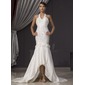 Mermaid Halter Court Train Taffeta Wedding Dress With Beadwork Flower(s) Sequins (002014475) Mermaid Halter Court Train Taffeta Wedding Dress With Beadwork Flower(s) Sequins (002014475)