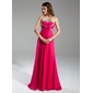 Empire Sweetheart Sweep Train Chiffon Holiday Dress With Ruffle Beading (020015319) Empire Sweetheart Sweep Train Chiffon Holiday Dress With Ruffle Beading (020015319)