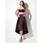 Empire Sweetheart Asymmetrical Satin Bridesmaid Dress With Ruffle Sash (007001900)
