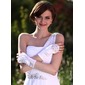 Elastic Satin Embroidery  Beadings  Lace Wrist Gloves (014013117)