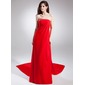 Empire Strapless Watteau Train Chiffon Prom Dress With Ruffle Beading (018015873) Empire Strapless Watteau Train Chiffon Prom Dress With Ruffle Beading (018015873)