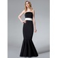 Mermaid Strapless Sweep Train Satin Bridesmaid Dress With Sash (007001773)