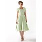 A-Line/Princess Square Neckline Tea-Length Chiffon Mother of the Bride Dress With Ruffle Beading (008005918)