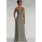 Fantastic Sheath V-neck Floor-Length Chiffon Bridesmaid Dress with Ruffle Beading (007001107)
