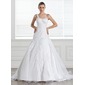 A-Line/Princess One-Shoulder Court Train Organza Satin Wedding Dress With Lace (002005321) A-Line/Princess One-Shoulder Court Train Organza Satin Wedding Dress With Lace (002005321)