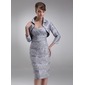 Sheath Sweetheart Knee-Length Taffeta Mother of the Bride Dress With Ruffle Lace Sequins (008006511)