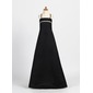 A-Line/Princess Floor-Length Satin Junior Bridesmaid Dress With Sash (009000699)