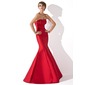 Mermaid Sweetheart Floor-Length Taffeta Evening Dress With Ruffle Beading (017013777)