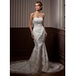 Mermaid Sweetheart Chapel Train Satin Lace Wedding Dress With Beadwork Sequins (002014265)