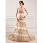A-Line/Princess Sweetheart Court Train Satin Lace Wedding Dress With Beadwork Sequins (002011432) A-Line/Princess Sweetheart Court Train Satin Lace Wedding Dress With Beadwork Sequins (002011432)