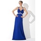 Sheath Halter Sweep Train Chiffon Holiday Dress With Ruffle Beading (020025952) Sheath Halter Sweep Train Chiffon Holiday Dress With Ruffle Beading (020025952)