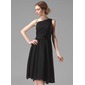 A-Line/Princess One-Shoulder Knee-Length Chiffon Bridesmaid Dress With Ruffle Flower(s) (007004118)