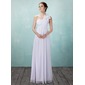 Empire One-Shoulder Floor-Length Chiffon Wedding Dress With Ruffle Flower(s) (002004475) Empire One-Shoulder Floor-Length Chiffon Wedding Dress With Ruffle Flower(s) (002004475)