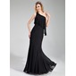 Mermaid One-Shoulder Floor-Length Chiffon Bridesmaid Dress (007019632) Mermaid One-Shoulder Floor-Length Chiffon Bridesmaid Dress (007019632)