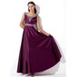 A-Line/Princess Square Necklin Ankle-Length Charmeuse Evening Dress With Ruffle Sequins (017013101)