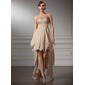 Empire V-neck Asymmetrical Chiffon Satin Homecoming Dress With Ruffle Beading (022009956) Empire V-neck Asymmetrical Chiffon Satin Homecoming Dress With Ruffle Beading (022009956)