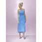 A-Line/Princess Strapless Ankle-Length Chiffon Charmeuse Bridesmaid Dresses With Ruffle Beading (007004987)