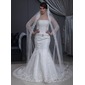 Mermaid Strapless Chapel Train Satin Tulle Wedding Dress With Lace Beadwork (002011462) Mermaid Strapless Chapel Train Satin Tulle Wedding Dress With Lace Beadwork (002011462)