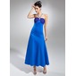 Empire V-neck Ankle-Length Chiffon Satin Bridesmaid Dress With Ruffle Beading (007015042) Empire V-neck Ankle-Length Chiffon Satin Bridesmaid Dress With Ruffle Beading (007015042)