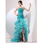 Mermaid Sweetheart Sweep Train Organza Prom Dress With Ruffle Beading (018014058) Mermaid Sweetheart Sweep Train Organza Prom Dress With Ruffle Beading (018014058)