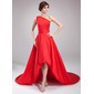 A-Line/Princess One-Shoulder Asymmetrical Taffeta Evening Dress With Ruffle (017020673) A-Line/Princess One-Shoulder Asymmetrical Taffeta Evening Dress With Ruffle (017020673)
