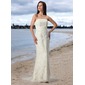 Sheath/Column Strapless Court Train Satin Tulle Wedding Dress With Lace (002005197) Sheath/Column Strapless Court Train Satin Tulle Wedding Dress With Lace (002005197)